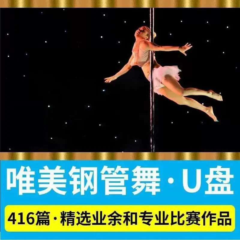 Dance U Disk Beautiful Pole Dance Selected 416 Amateur and Professional Works MP4 Video USB