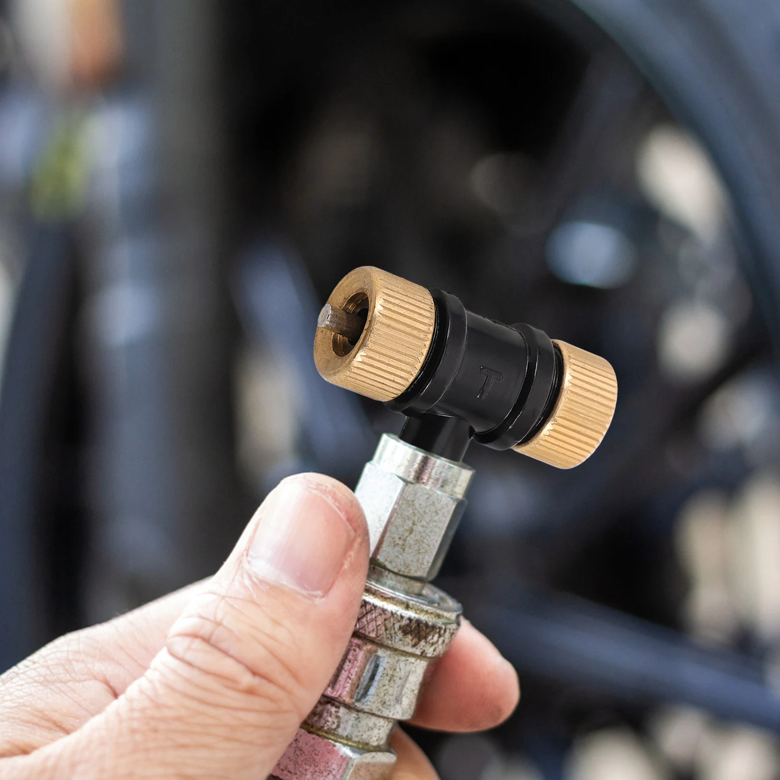 Адаптер сопла для накачивания шин автомобиля и мотоцикла с двойной головкой, Т-образный металлический воздушный насос, быстроразъемные поворотные фитинги, герметичные