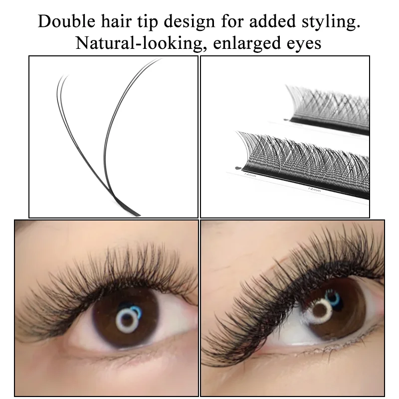 Winky Beauty Y Shape Eyelashes Extensions Double Tip Lashes Eyelash Cilios YY Natural Easily Grafting Y Style Volume Lash