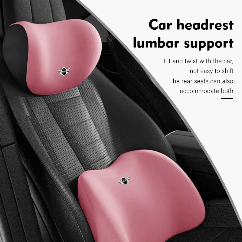 Car Seat Back Pillow Headrest Neck Cervical Lumbar Support For MINI Cooper One JCW Clubman Countryman R55 R56 F55 F56