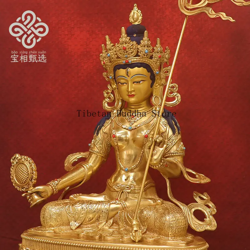 Big white umbrella cover Buddha mother pure copper gilt Buddha statue selection x1 Tibetan tantra Buddhist hall