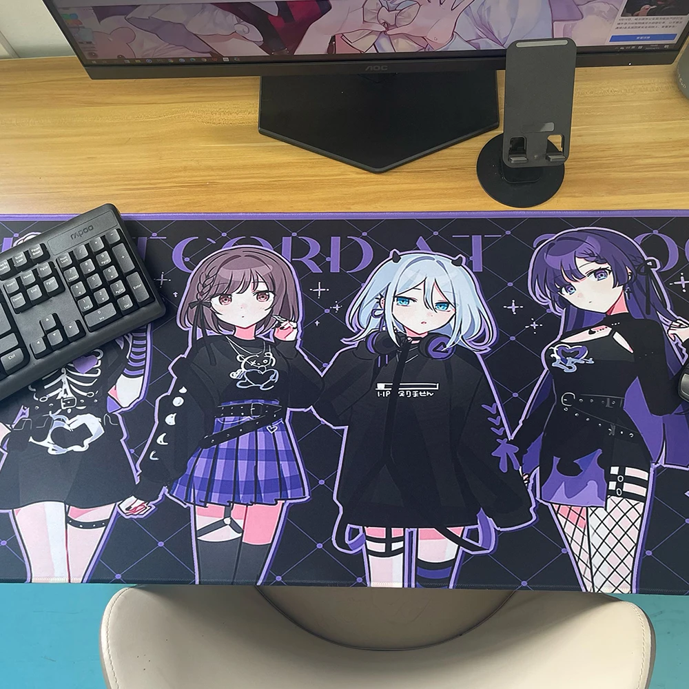 Project Sekai Colorful Stage Nightcord Mouse Pad PJSK Keyboard Pad Kawaii Mousepad Anime Girl Desktop Protector Mat Large Carpet