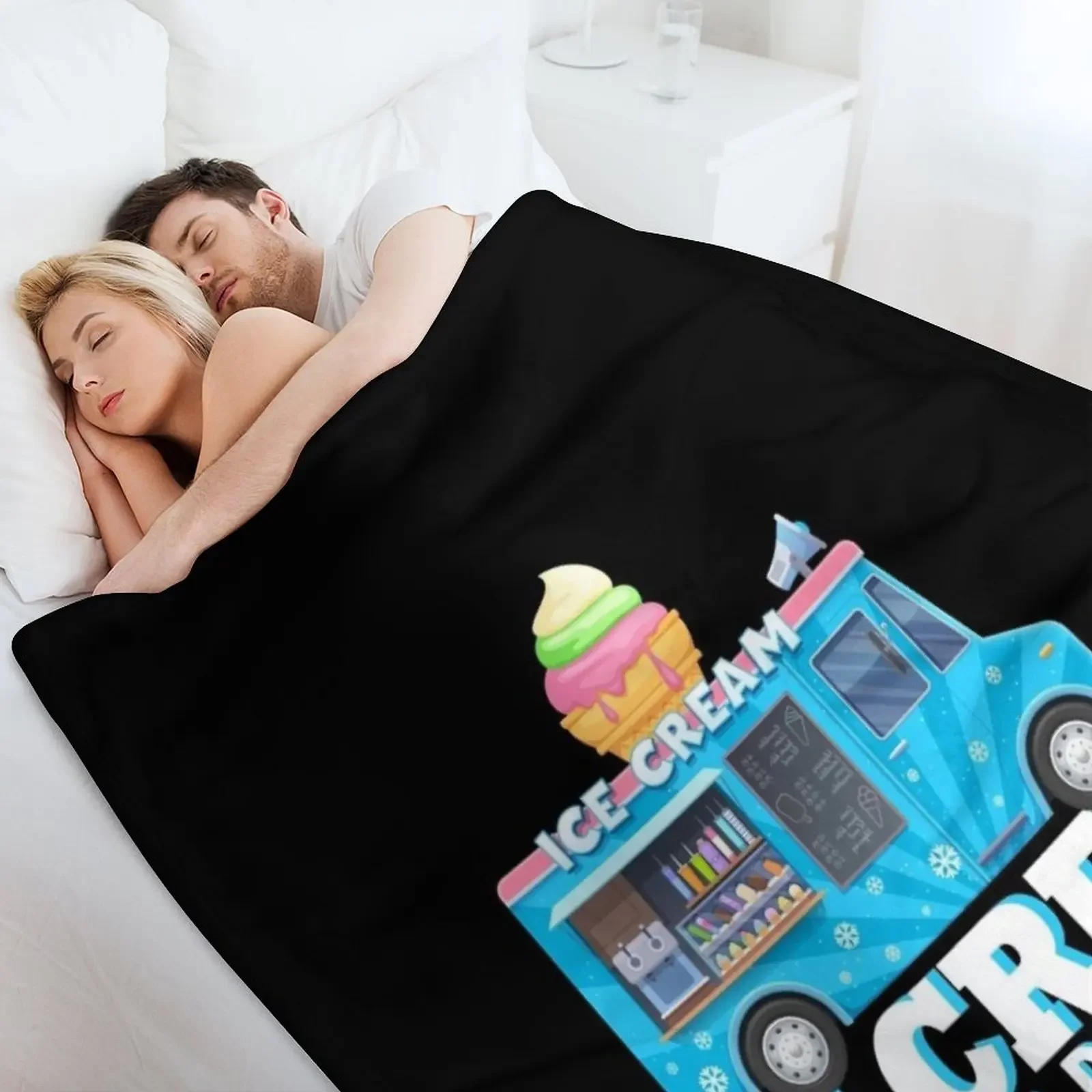 بلدي حلم سيارة هي شاحنة الآيس كريم متعة الآيس كريم عاشق رمي بطانية فاخرة السياحية الطفل البطانيات والبطانيات
