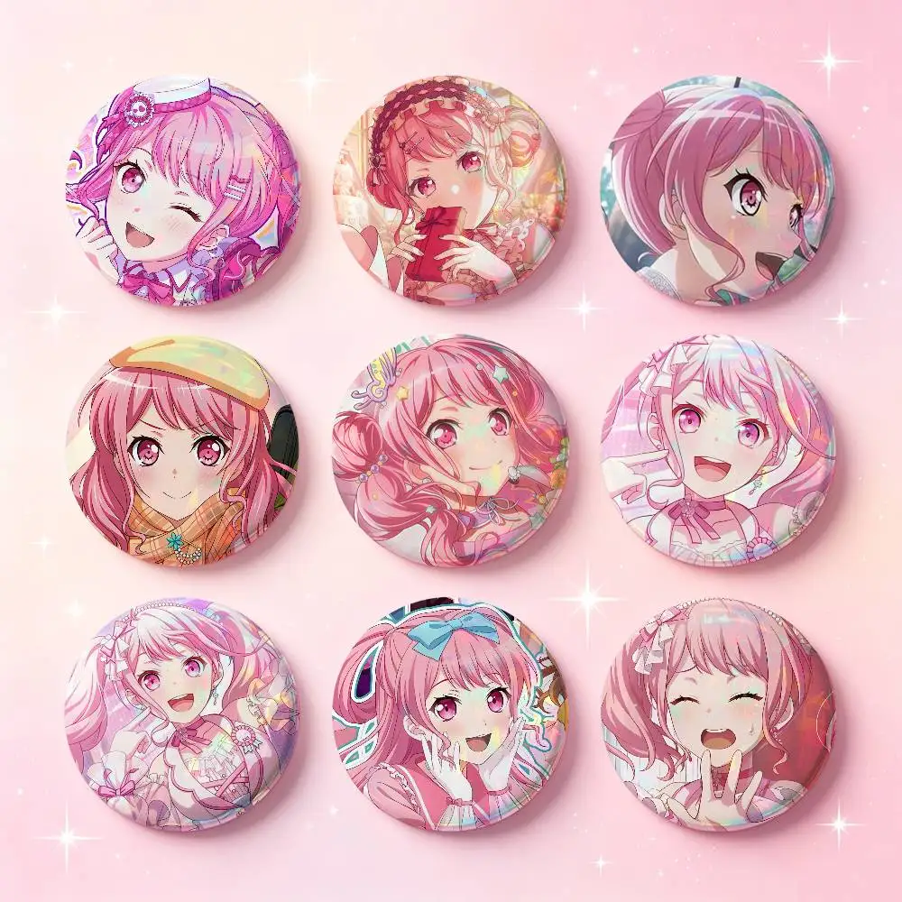 Maruyama Aya BanG Dream Anime Badges Button Round Creative Pin Brooch Badge Bag Decor Accessories Fans Collect Friends Gifts