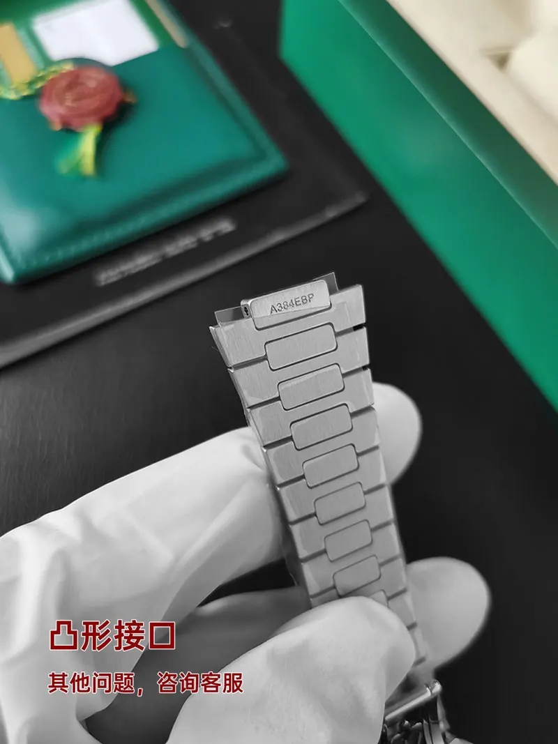 FUYIJIA Luxury Custom NAUTILUS 5712 New Original Watchband 25mm Convex 13mm Strap 316L Stainless Steel Butterfly Buckle Bracelet