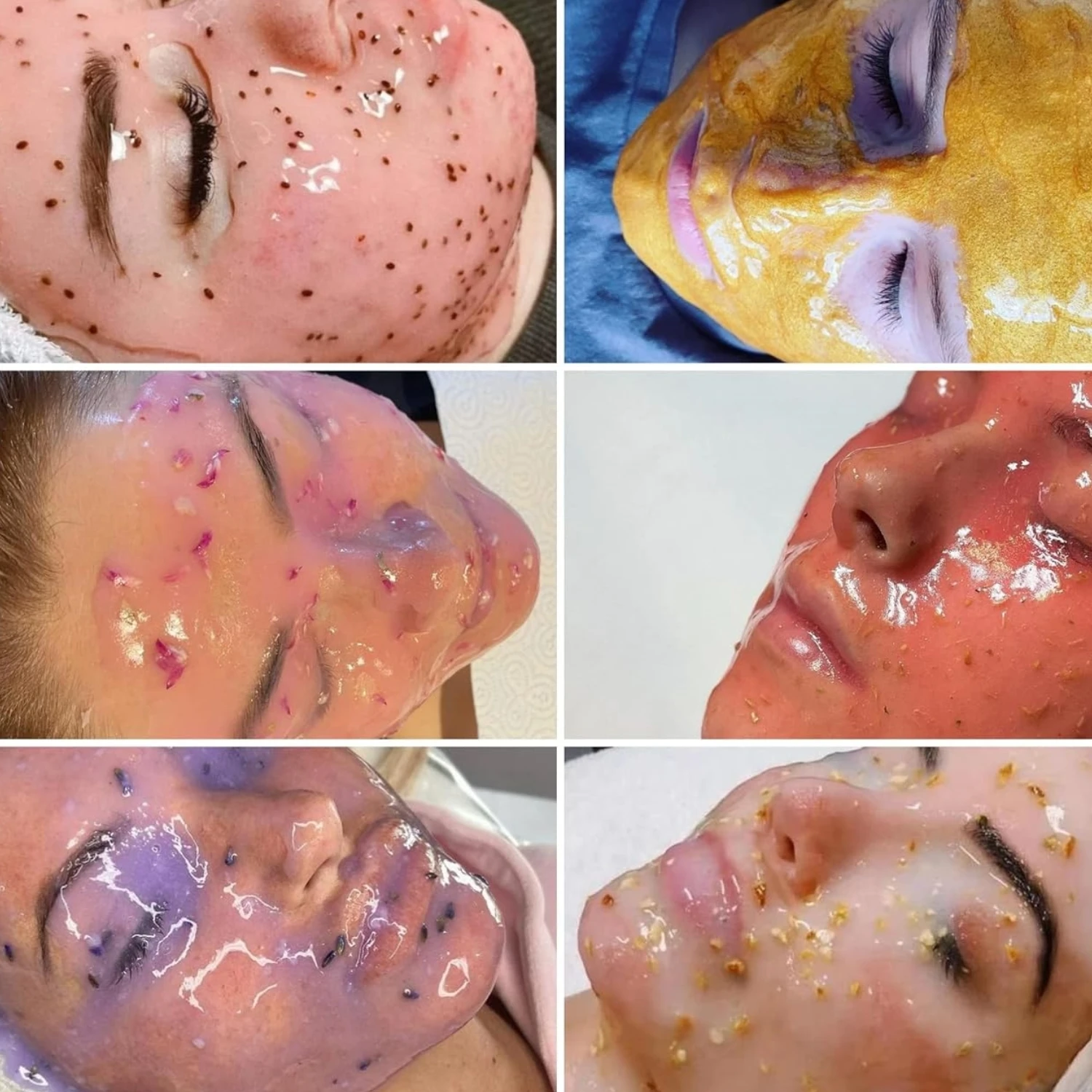 As máscaras faciais do pó da camomila do aloés de Rosa do ácido hialurónico, remoção dos enrugamento, antienvelhecimento, iluminam o tom, nutrindo a beleza Skincare, 20g