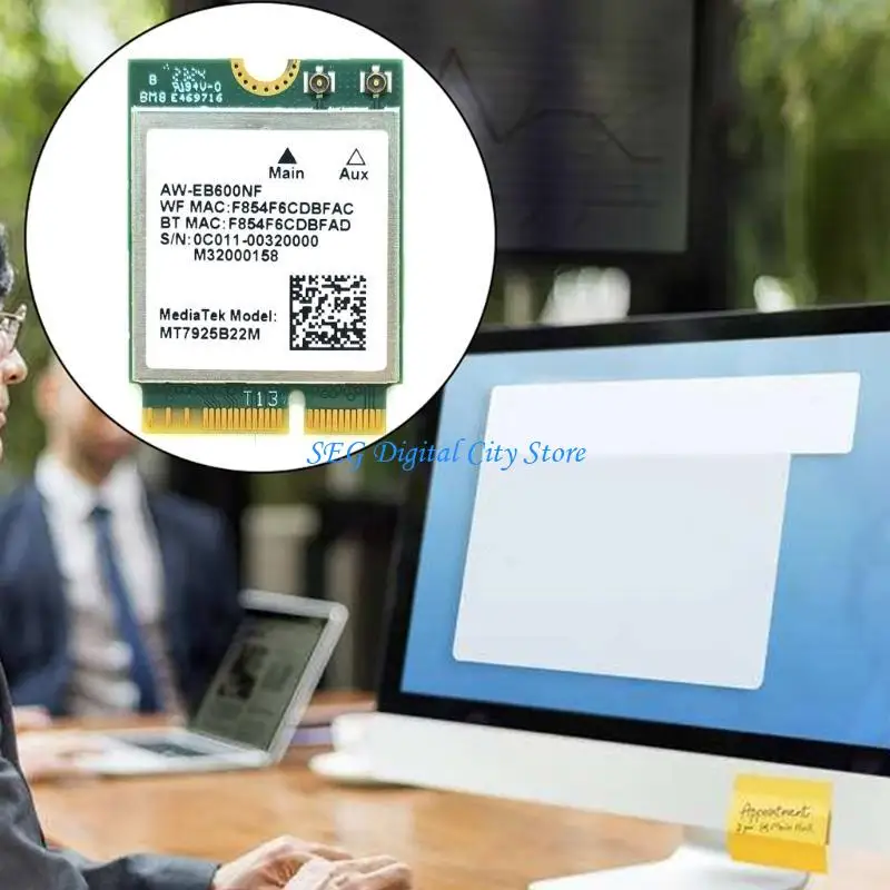 U75B سريع M.2 NGFF واي فاي بطاقة محول الشبكة 2.4Ghz/5Ghz/6Ghz BT5.3 واي فاي محول بطاقة لاسلكية محسنة #4