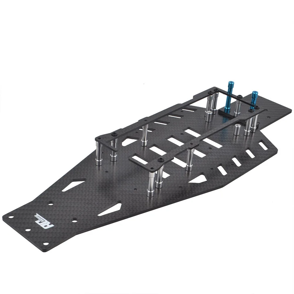 Carbon Fiber Lower Chassis Kit for Traxxas Bandit VXL Rustler VXL 2WD - Lightweight Upgrade Part