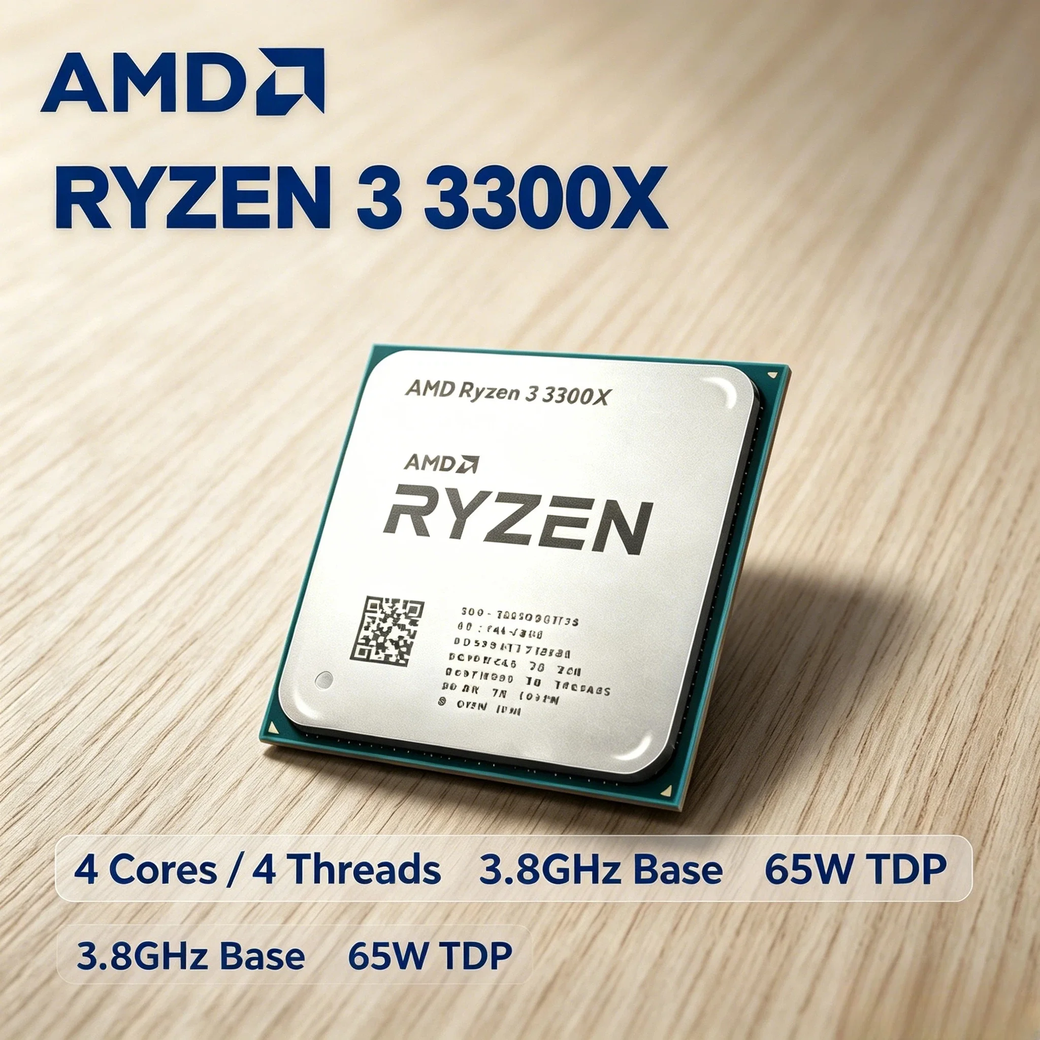 

AMD Ryzen 3 3300X 3.8GHz 4 Core 8 Thread Processor L3 16M Socket AM4 Bulk Desktop Gaming Pro Max 4K High Performance