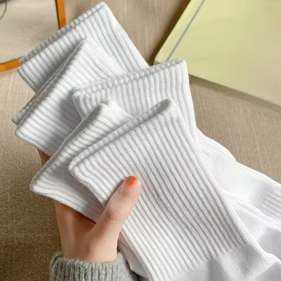 5/10 Paar einfarbige Damensocken-Set – vielseitige, modische, antibakterielle, geruchsresistente, atmungsaktive, bequeme Socken – Detail 7