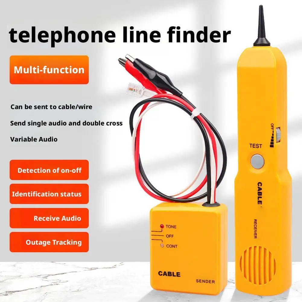 

Network Cable Continuity Phone Line Tester-Wire Tracer Tone Generator and Probe Kit-Wire Cable Telephone Line Finder