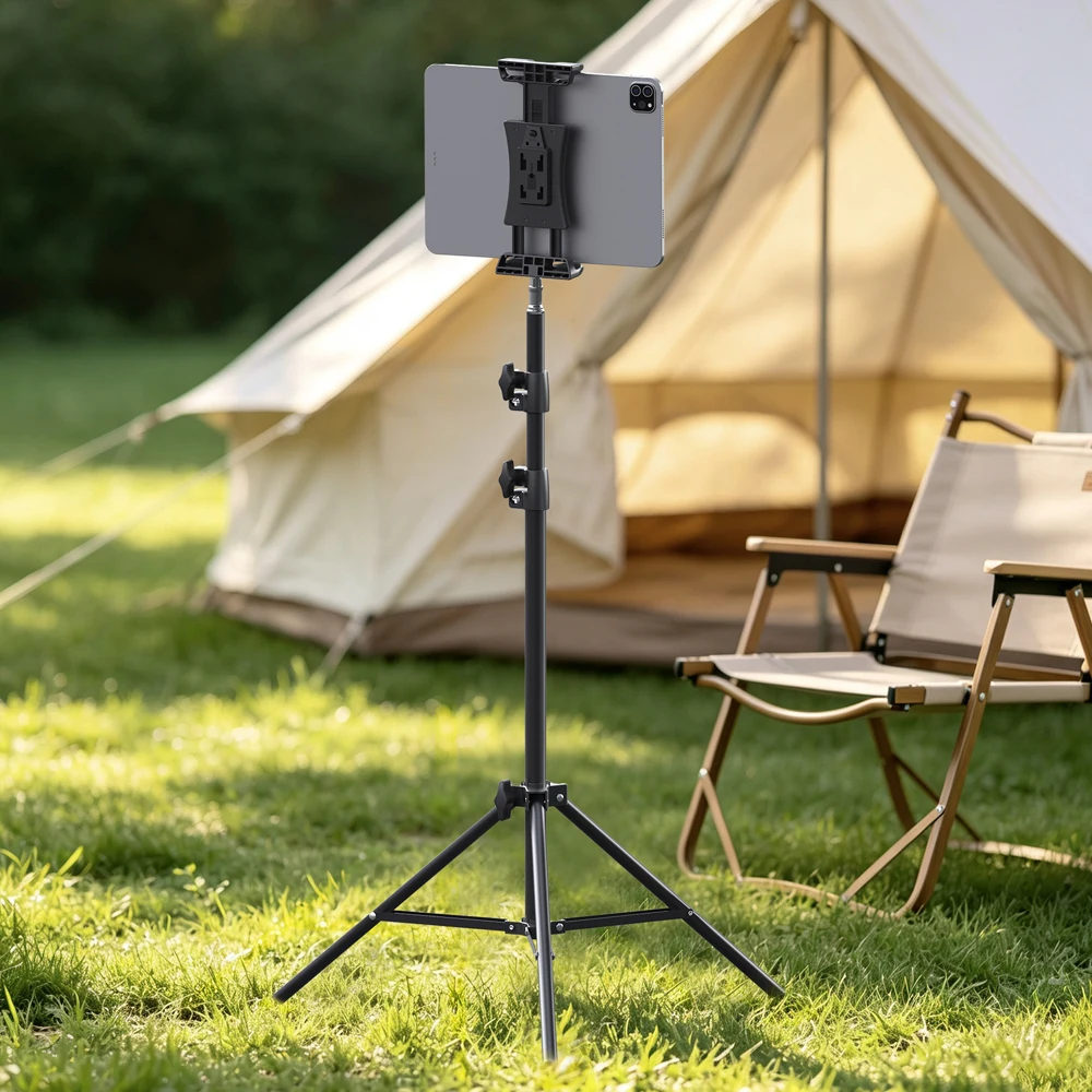 Floor Tripod Tablet Phone Mount Stand 1/4 Screw Video Recording Riser Tablet Holder for Video Recording Navigation Holder Mount