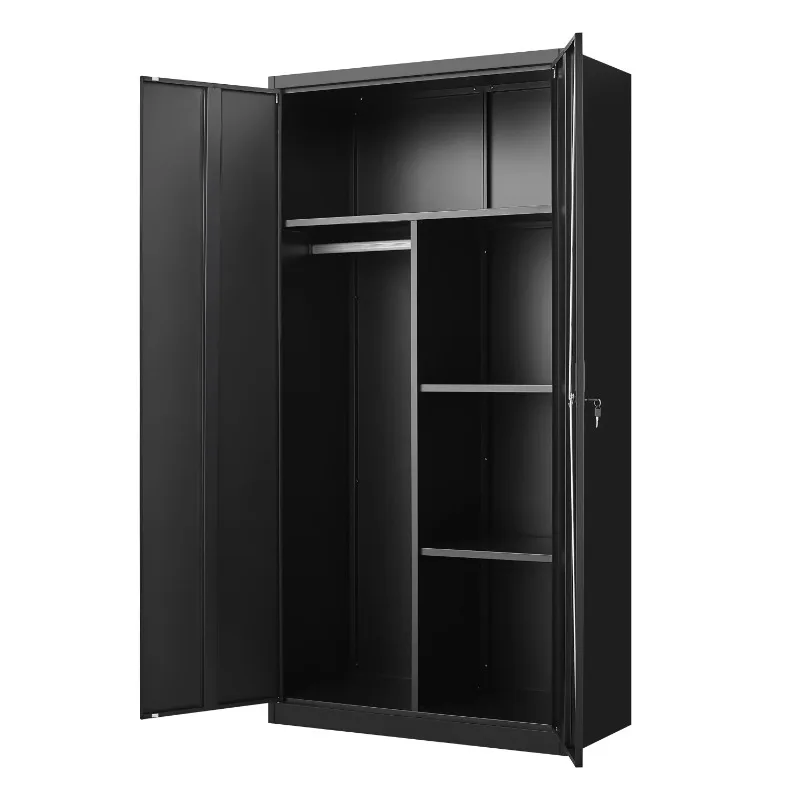 

Steel Metal 2 Door Clothes Storage Cabinet Iron Cupboard Steel Wardrobe Manufacture Bedroom India Office Cupboard