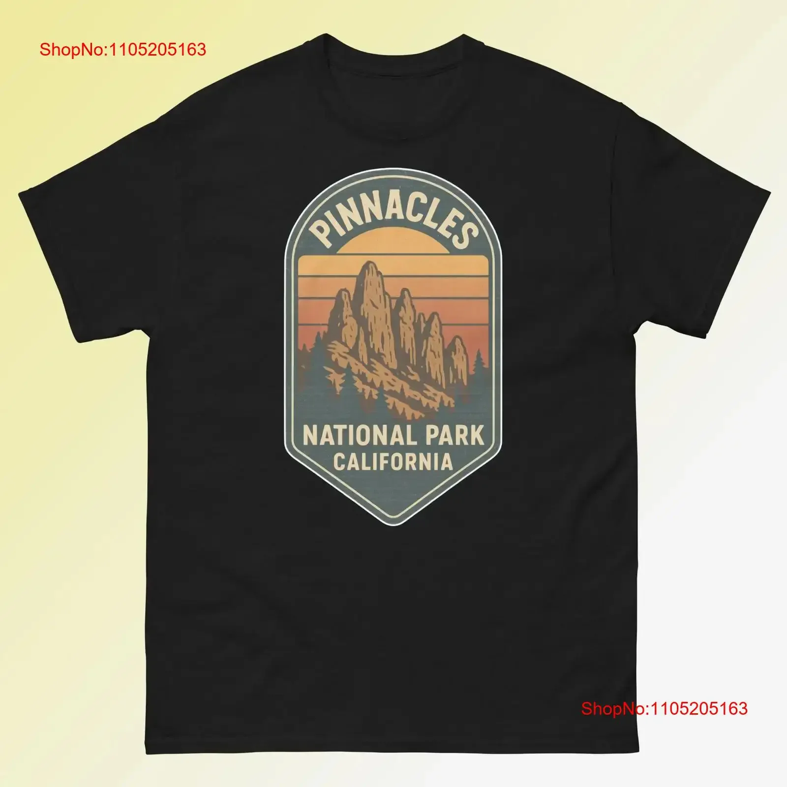 Pinnacles National Park California Retro Badge D1 T Shirt vintage Washed Versatile streetwear Soft Casual Top For Everyday Wear