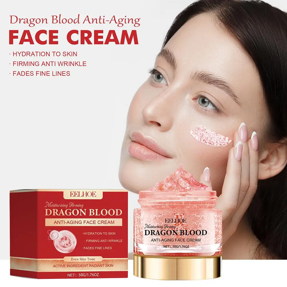 EELHOE Dragon Blood crema Facial que encoge los poros, rejuvenecimiento Facial nutritivo, ácido hialurónico, crema iluminadora Facial hidratante