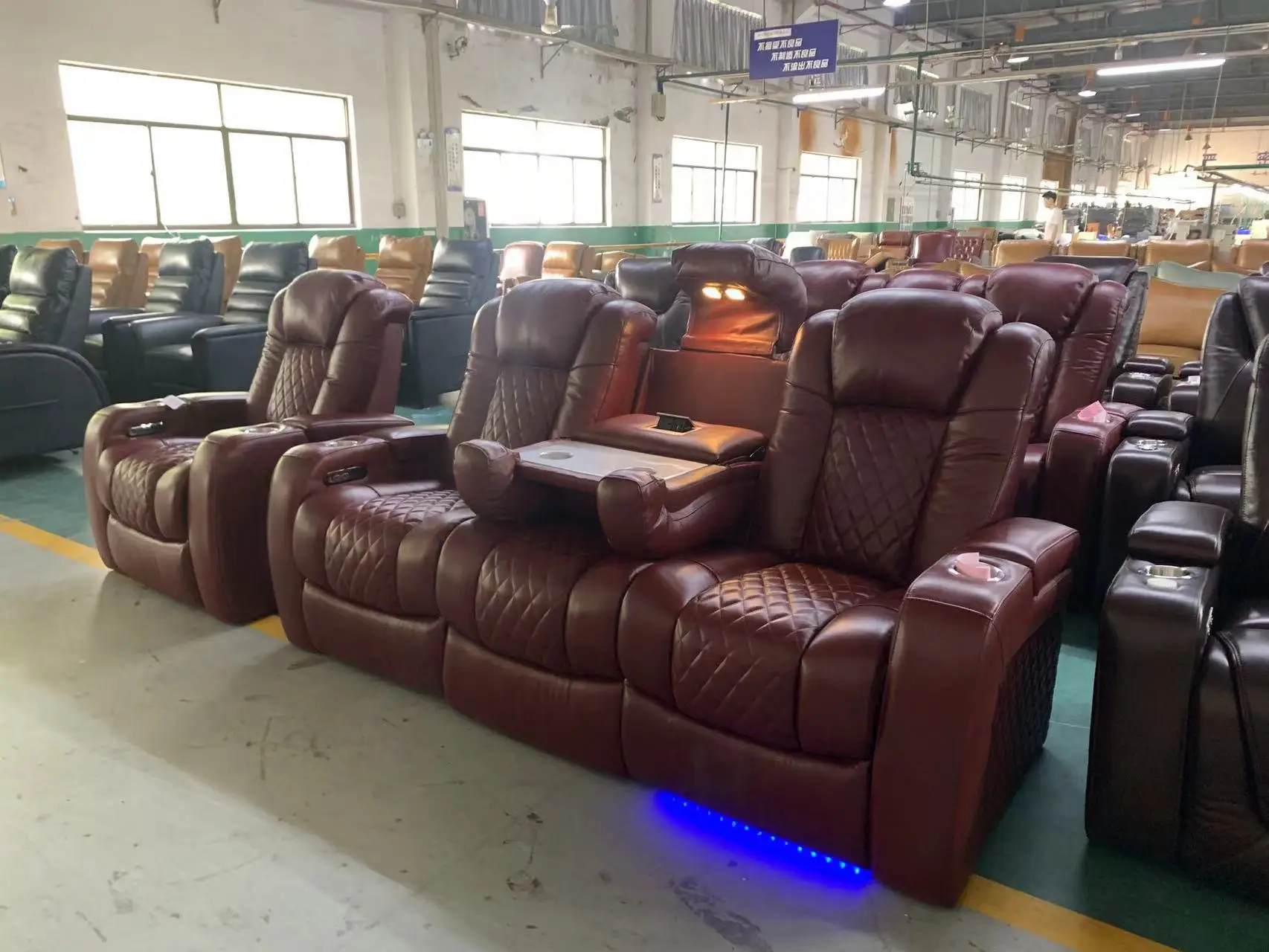 

-2024 Роскошный кожаный шезлонг, мебель, электрический шезлонг, современный диван