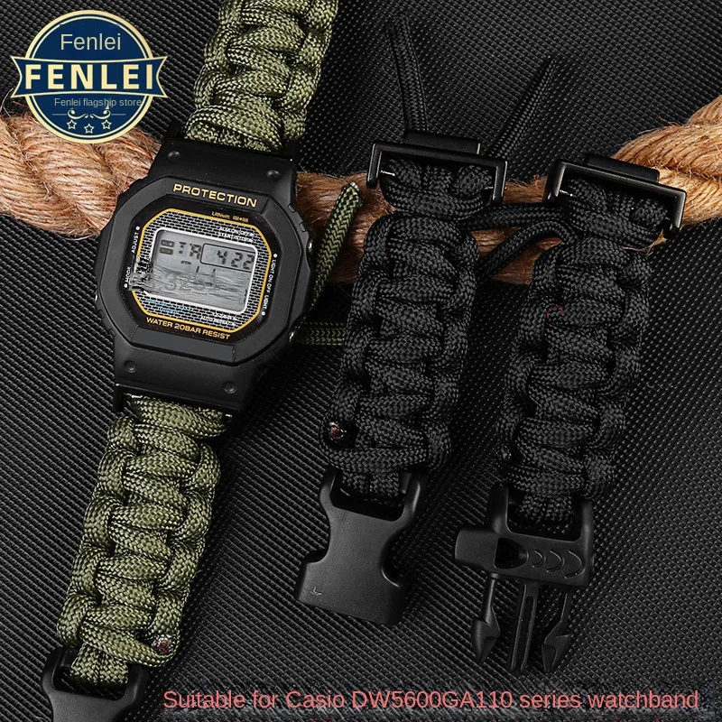 

For Casio G-SHOCK DW5600 GW-M5610 GW5000 nylon Watchband GA100/110/120/300/400/700 canvas strap Bracelet accessories +16 adapter