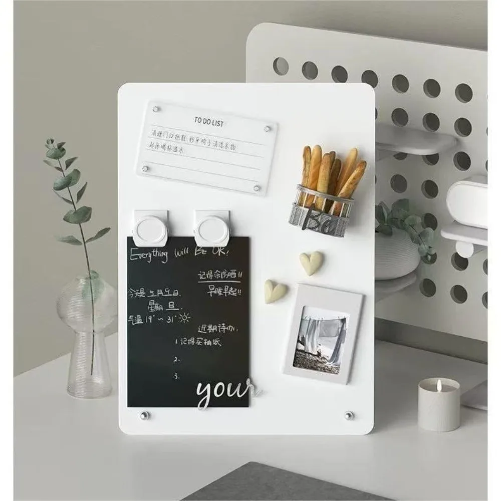New Metal Magnetic Board Photo Display DIY Magnet Bulletin Board Standing Ironwork Sign Blackboard Billboard for Office Home