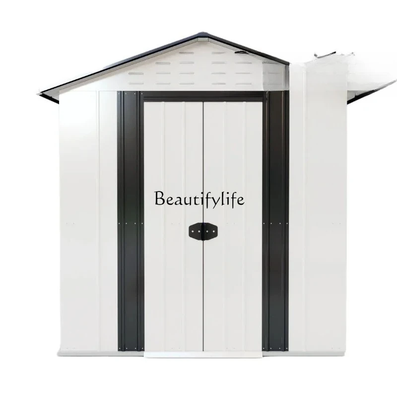 

Outdoor Garden Simple Tool Room Mobile House Storage Locker Aluminum Galvanized Storage Room