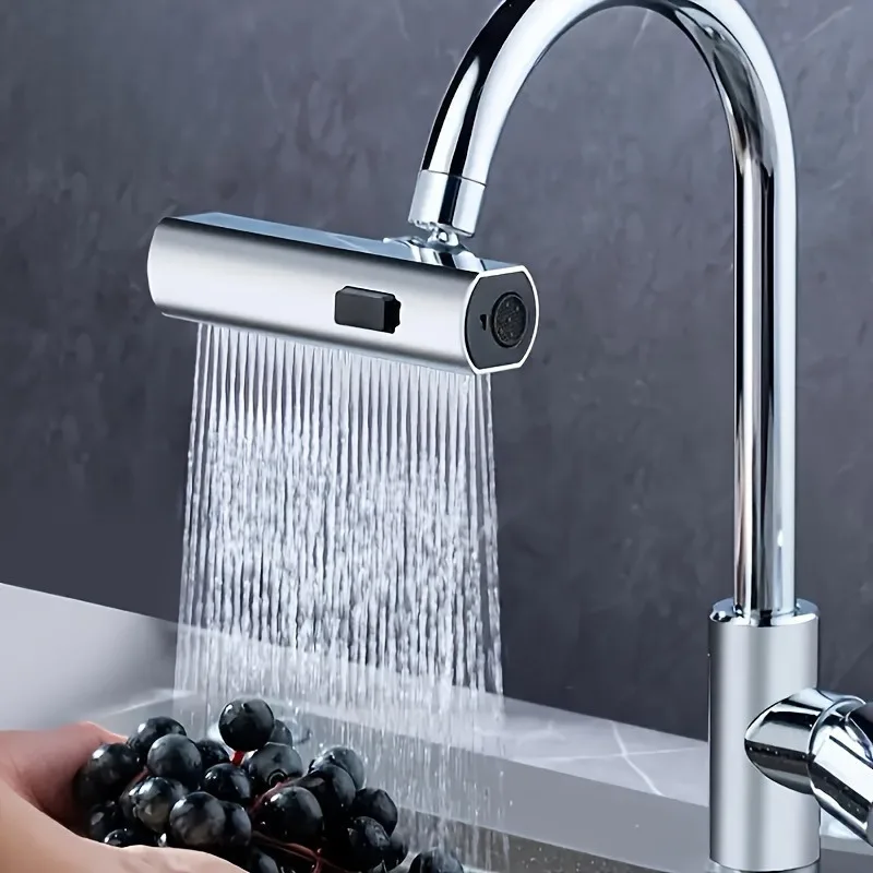 Universal Copper Kitchen Faucet with Water Saving Aerator 3 Water Flow Modes Pressure Boosting Extension and Splash-Proof Nozzle