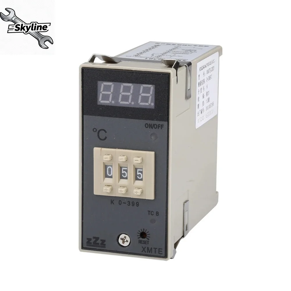 K Type Relay Digital Thermostat 48x96mm Display 0-399 Celsius Temperature Controller for Shoe Making Machine CG XMTE-2301