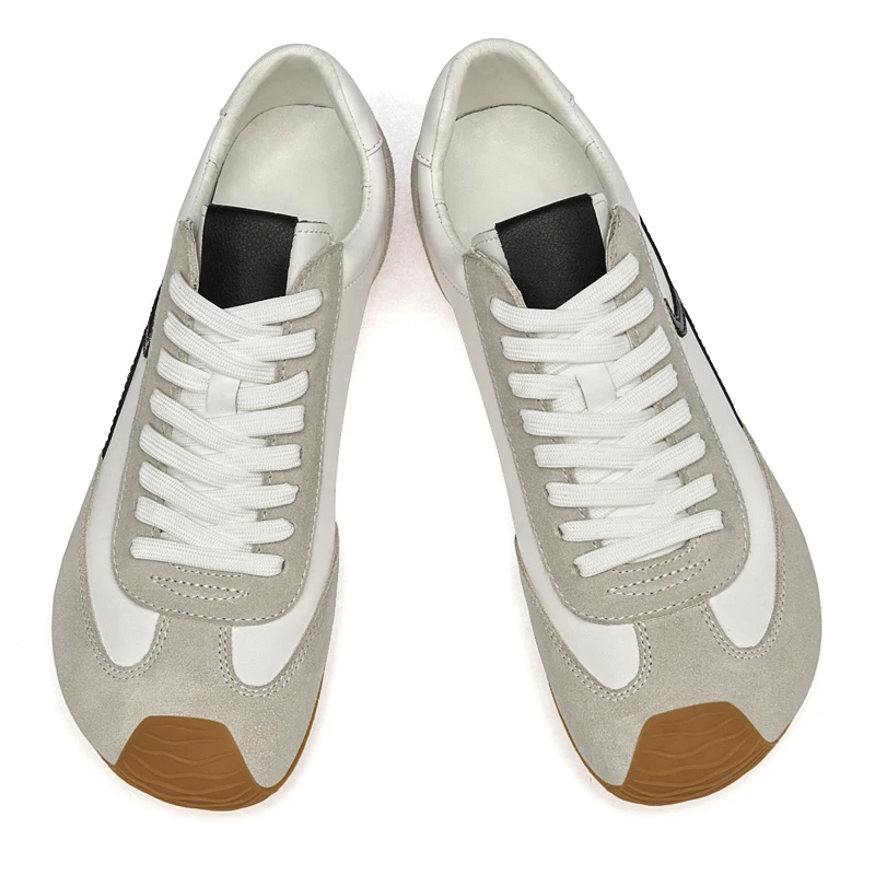 Spring Running Shoes For Men Women Leather Outdoor Sport Shoes Couples Hard-Wearing Gym and Leisure Shoe Leather Training Shoe
