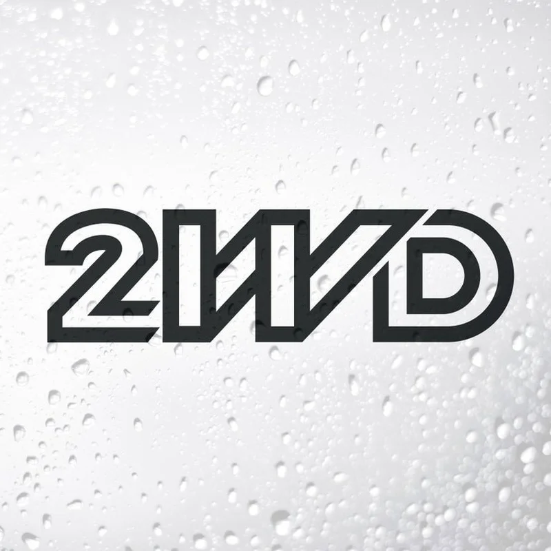 Decals Exterior Accessories 2WD Vinyl Car Sticker Fashionable Rear Windshield Car Styling Decor Creativity Decal F90