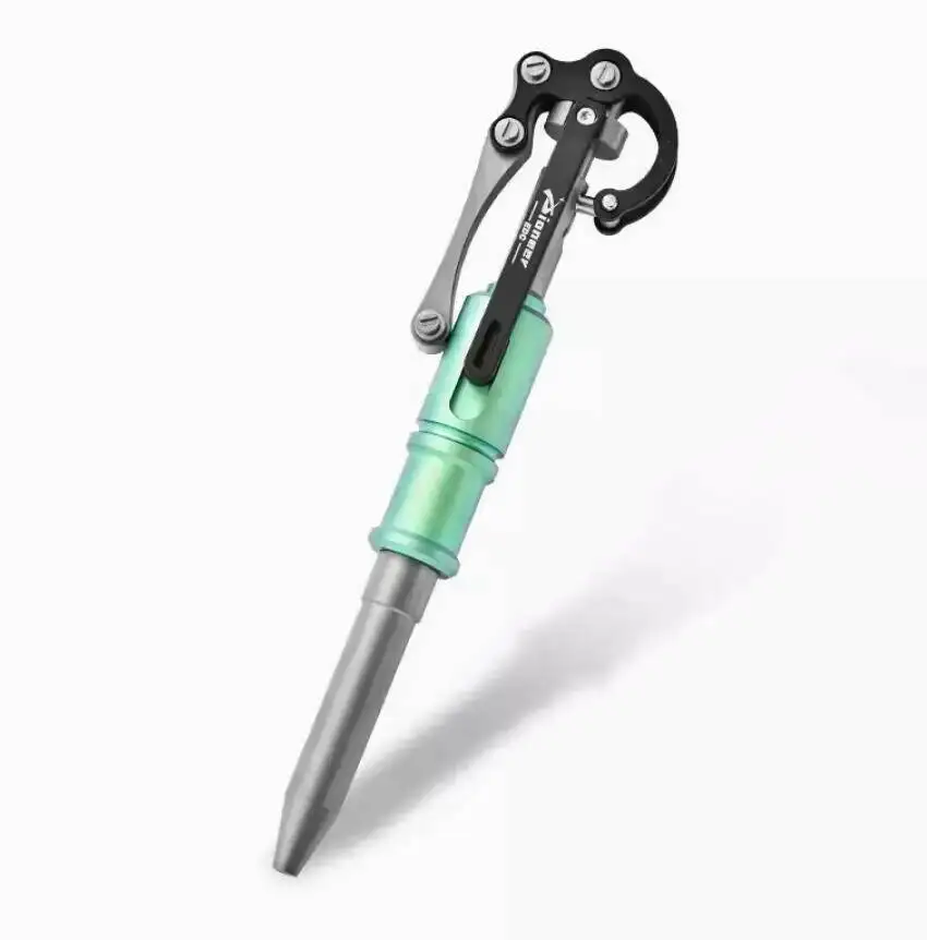 T-itanium Alloy Mechanical Press Pen With Lock, Signature Pen EDC Collection, Gel Pen With G2 Refill