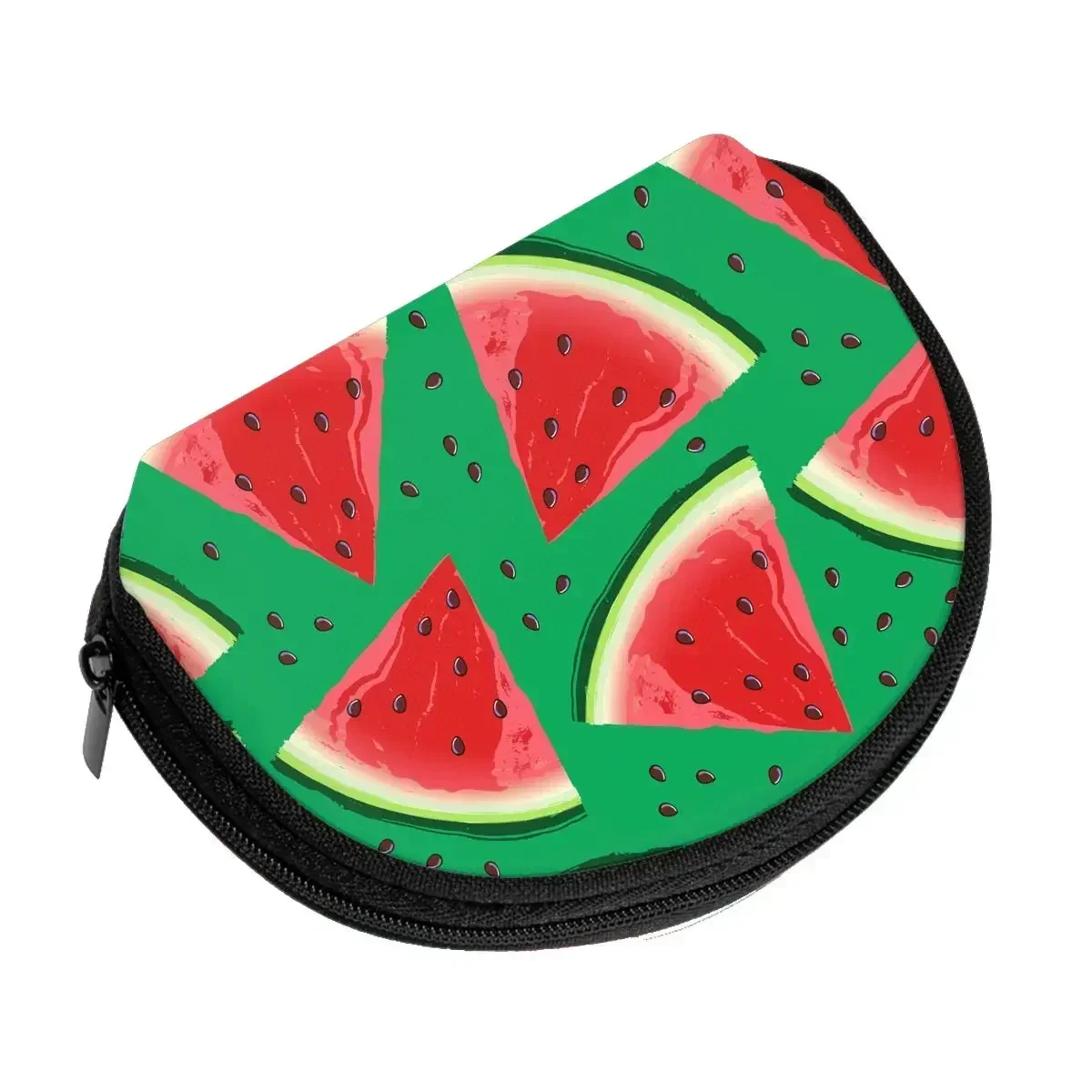 Watermelon Graphics 3D Printing Coin Purse Ladies Shopping Portable Silver  Bag Travel Credit Card ID   Gift