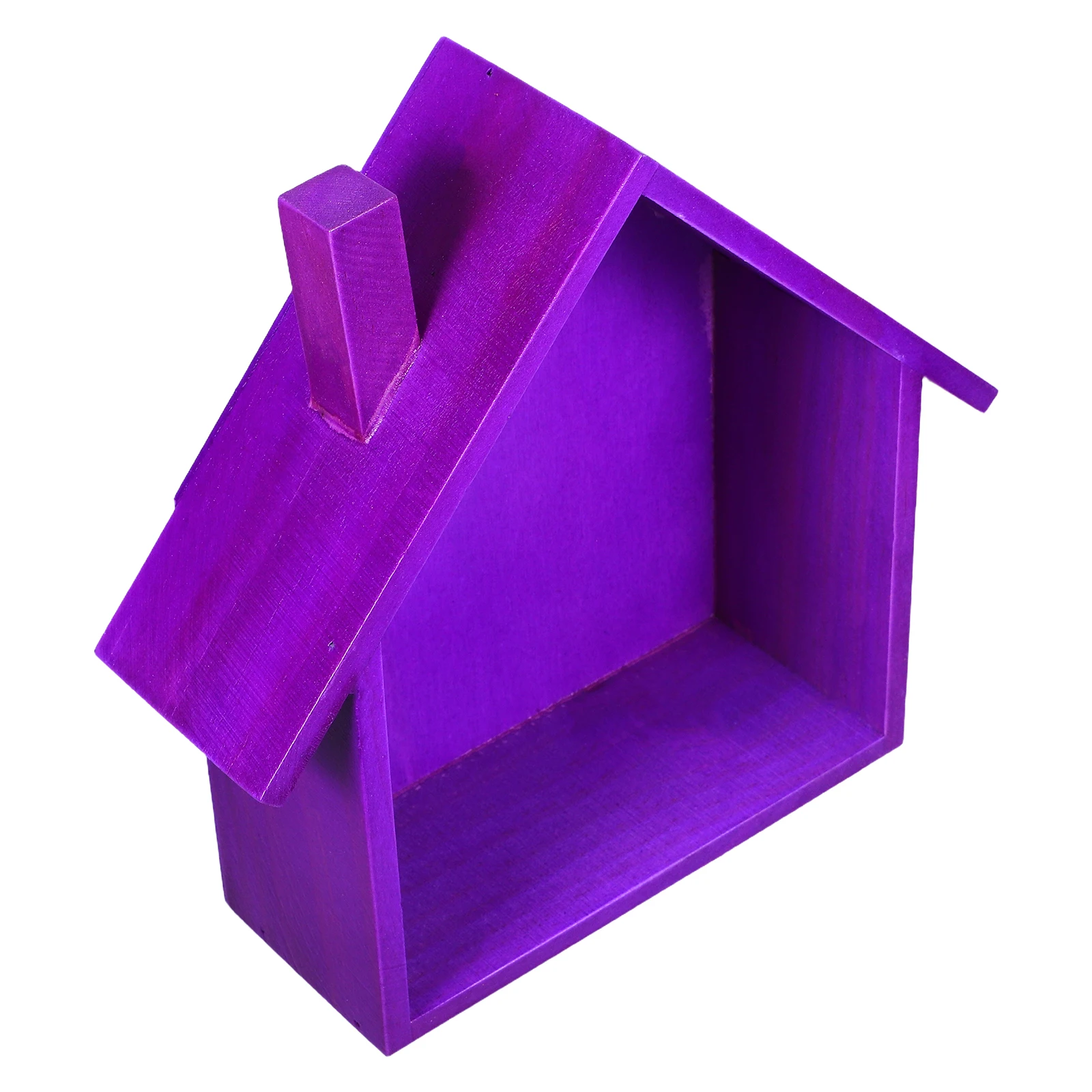

Wooden Wall Rack Storage Box House Shaped Shelf Decor Display Organizer Rustic Wall Mount Trinket Shelf Storage Box