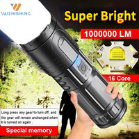 1000LM High Lumens Rechargeable Flashlight with Digital Power Display Tactical Flashlight with Zoomable 3Modes Torch for Outdoor