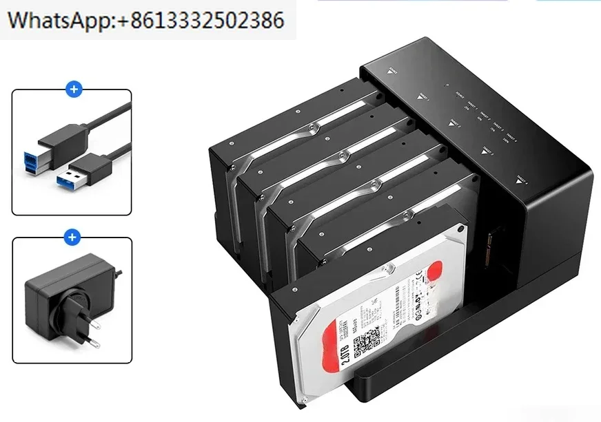 Hard Drive Docking Station 5 2bay SATA to USB 3.0 HDD Docking Station with Offline   Function for 2.5/3.5 inch HDD/SSD