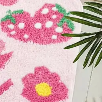 

Впитывающий коврик для ванной комнаты Впитывающий коврик для ванной комнаты Яркий и веселый декор Милый дизайн с бантом Мягкий полиэстер Микрофибра