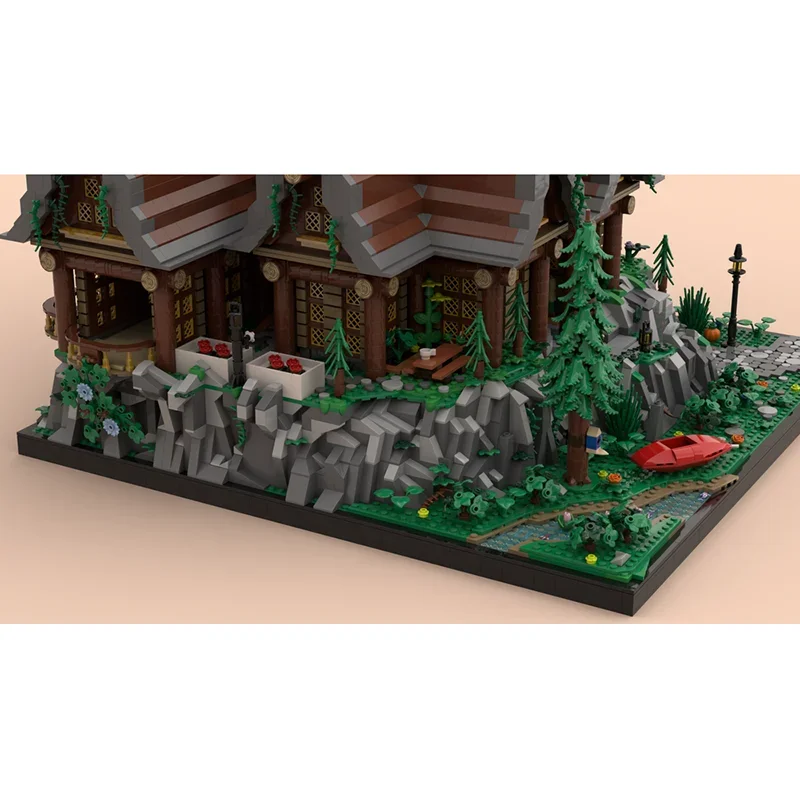 Moc Bausteine Rustikale Berghaus Technologie Modulare Ziegel Modell Geschenke Weihnachten Spielzeug DIY Sets Montage