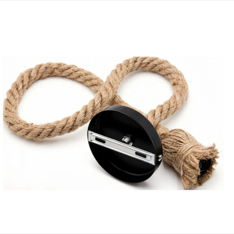 Retro Hemp Rope E27 Lamp Holder Hanging Wire Lamp Holder DIY Creative Lighting Accessory