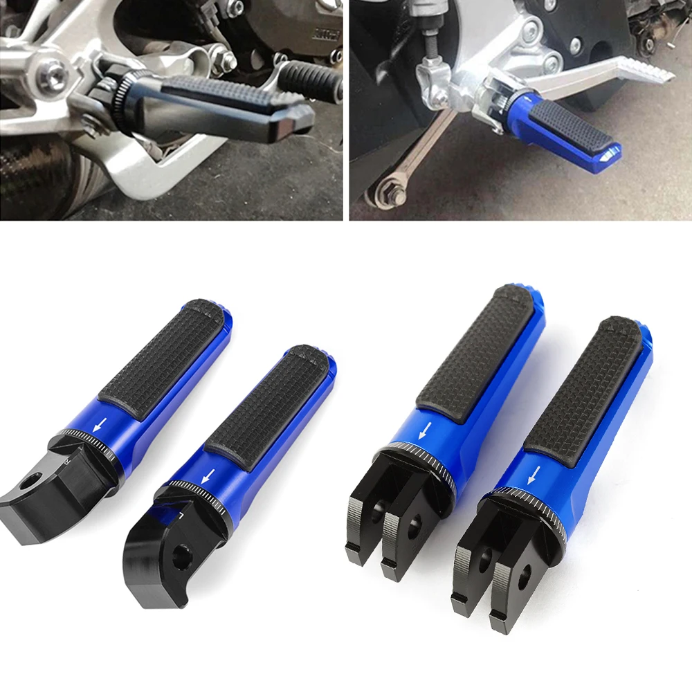 Front Rider Foot Pegs Pedal Rear Passenger Footrest For Yamaha XSR700  XSR900 MT07 MT09 TRACER GT XJ6 DIVERSION F FZ6 FAZER S2