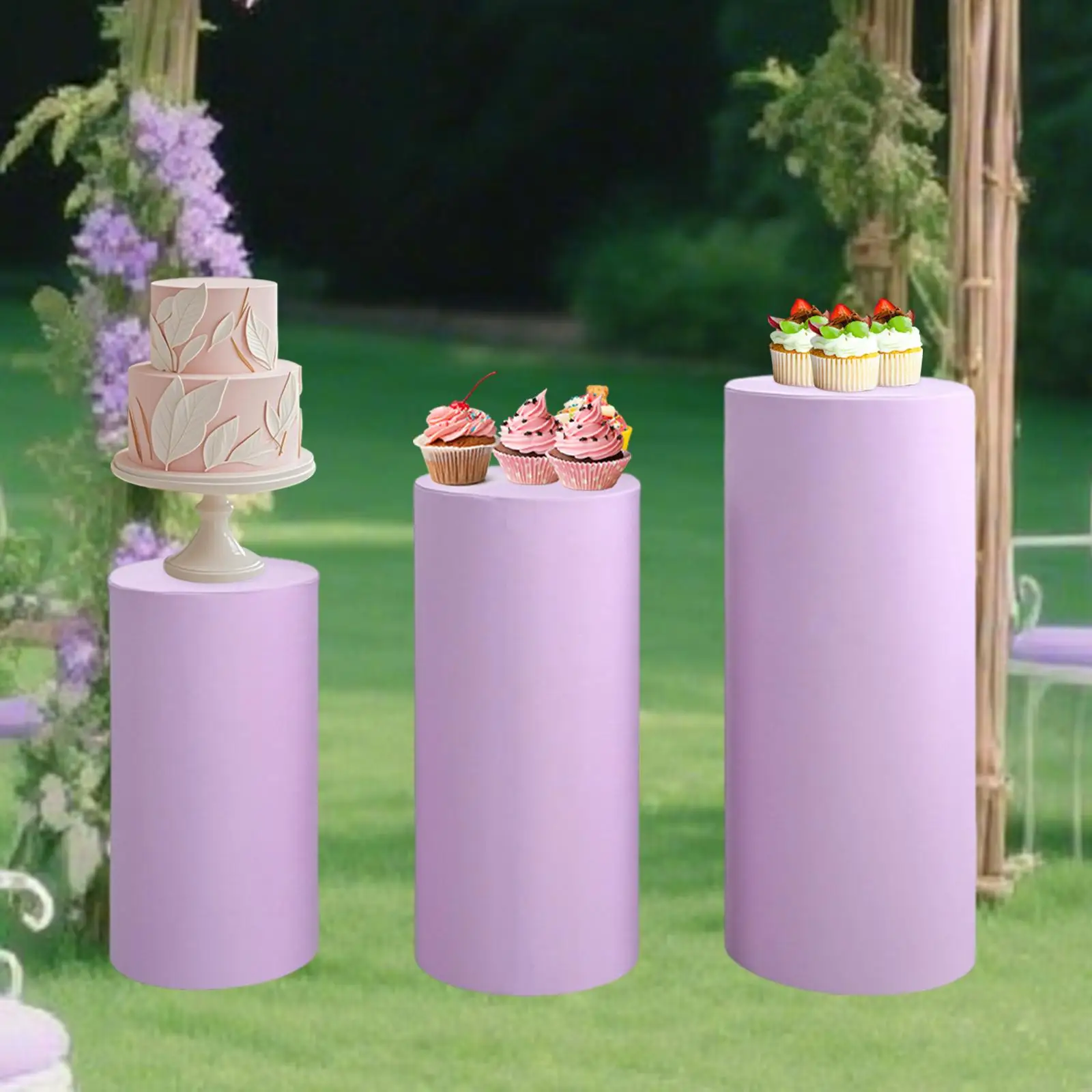 Cylinder Plinth Stand Cover Cylinder Plinth Cover for Engagement Decoration