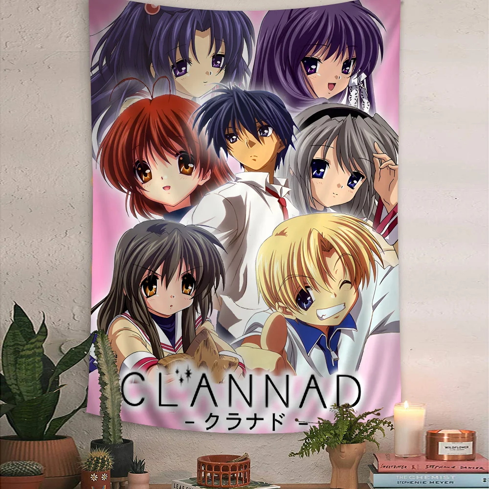 C-CLANNAD Cartoon Tapestry For Living Room Home Dorm Decor INS Home Decor