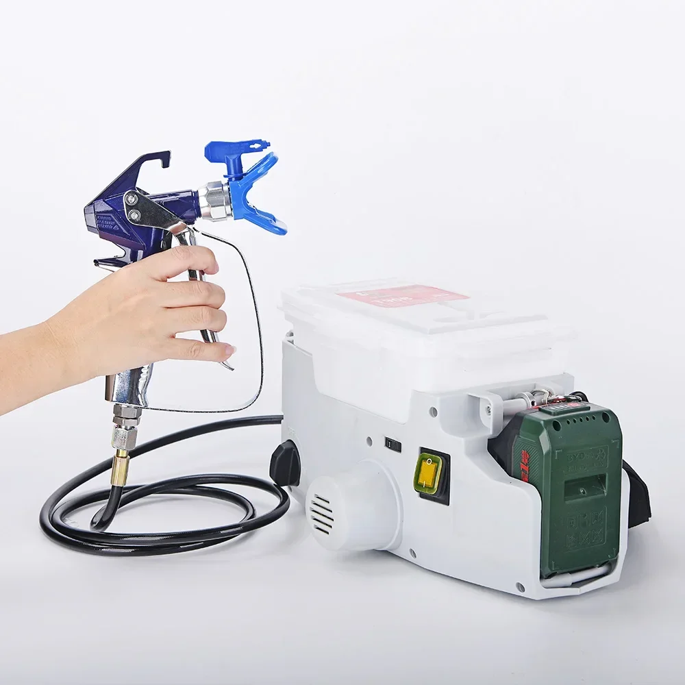 China Portable Electric Battery Operated Spray Painting Machine Airless Paint Sprayer