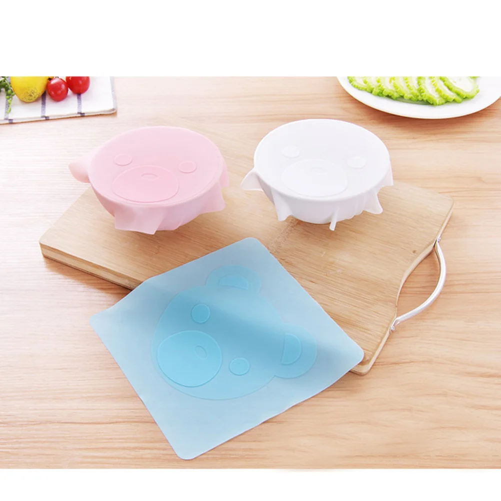 

2pcs Silicone Bowl Lids Reusable Stretchable Leak-Proof Heat Resistant Freshness Seal Cover For Oven Microwave Refrigerator Food
