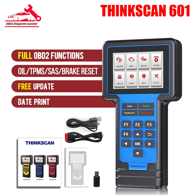 THINKSCAN 601 Профессиональный OBD2 сканер двигателя ABS SRS системы с маслом EPB SAS TPMS сброс бессрочного срока службы Бесплатные Автомобильные диагностические инструменты