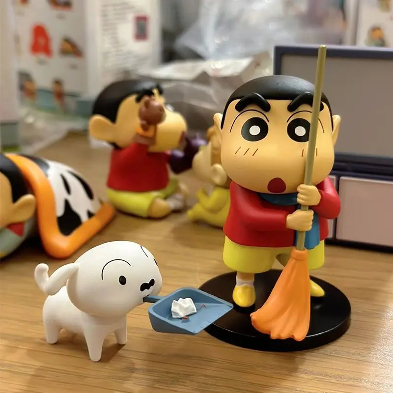 Hot Sale Crayon Shin-Chan Action Figure Anime Daily Series Figuras Manga Kawaii Dolls Toys Collection Models Toys Birthday Gifts