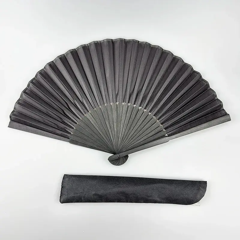 Style chinois noir Vintage main ventilateur pliant fans danse mariage fête faveur chinois