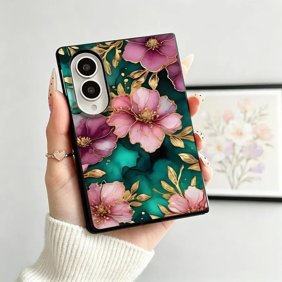 Rich Tropical Blooms Luxury Phone Cover Case for Samsung Galaxy ZFold8 Z Fold8 Wide Z Fold 8 ZFold Wide