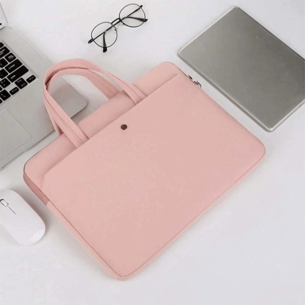 

With Handle Portable Laptop Bags Waterproof Lightweight Laptop Case Multi-Layer Soft Material Notebook Sleeve Office Use