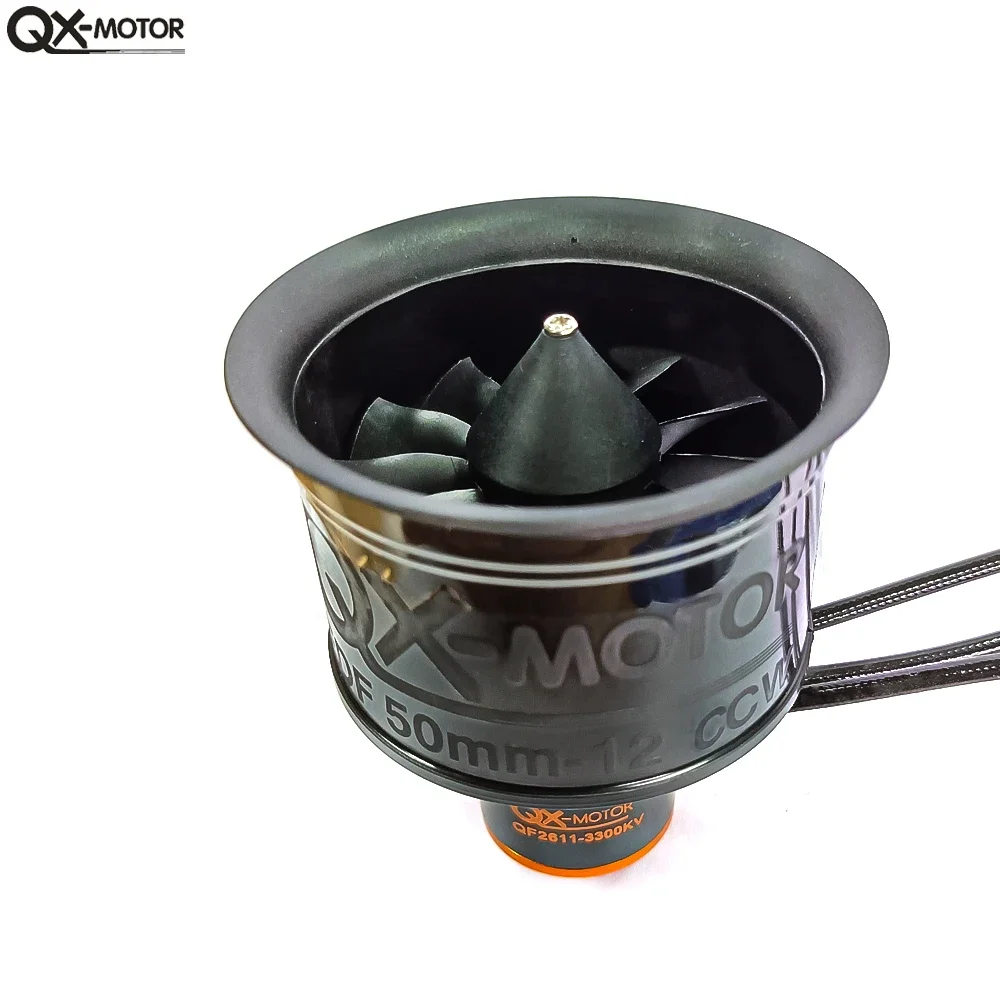 UniFlyQX-MOTOR 50mm EDF 12 Blades Ducted Fan CW CCW with QF2611 Brushless Motor 3300/4000/4600/5000KV For FMS Freewing RC Airpla