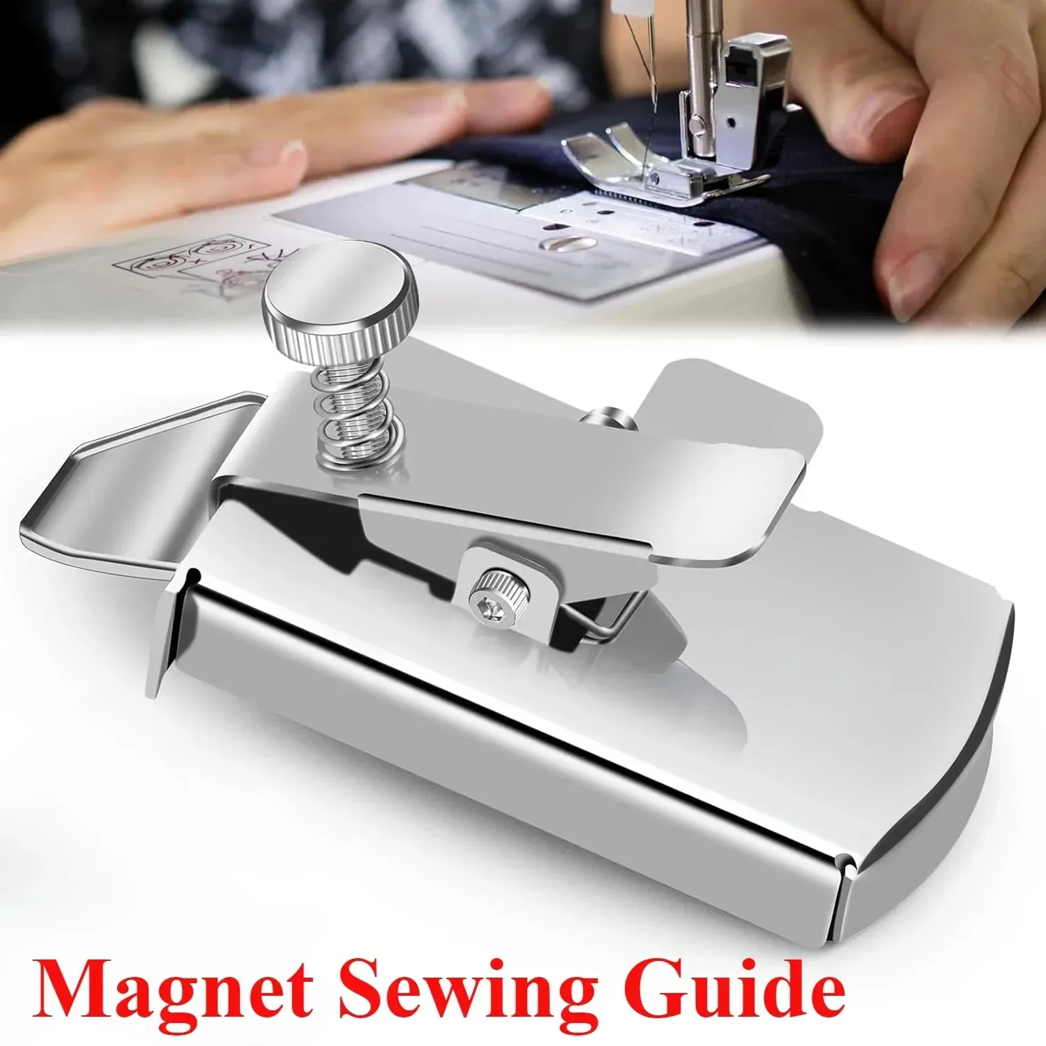 Magnet-Nähmaschinenbegrenzer, magnetische Nahtführung für multifunktionale gerade Linie, Nählineal, Nähmaschinenteile, Zubehör