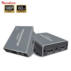 60M HDMI USB KVM Network Extender Over Ethernet 1080P Extender HDMI With loop out for Mouse Keyboard DVD Camera PC To TV Monitor