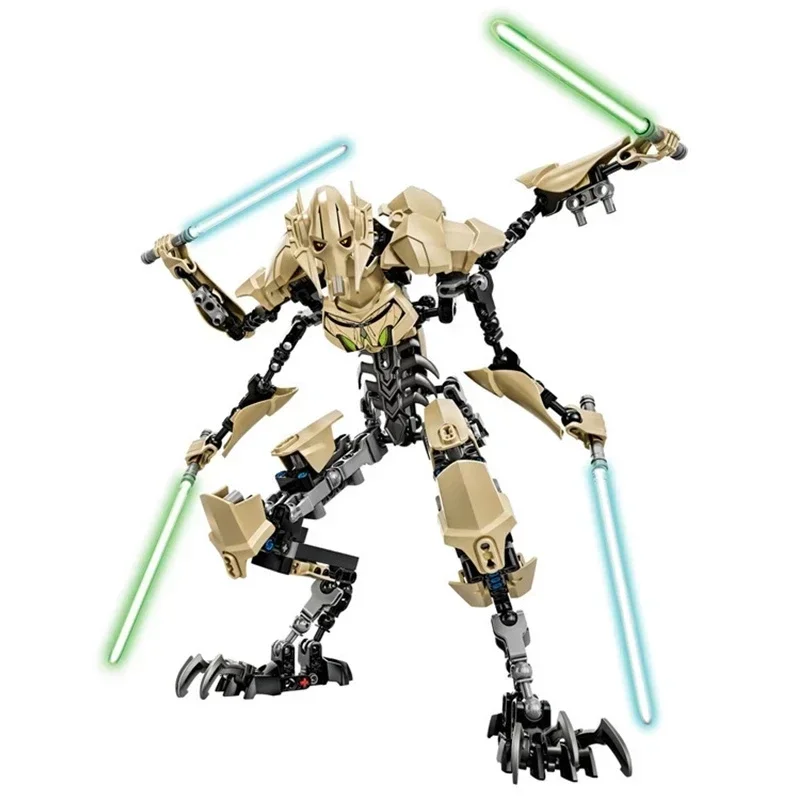 32cm KSZ714 Anime Star Spielzeug General Grievous Roboter mit Lichtschwertgriff Kampfwaffen Modellbausatz Actionfigur Geschenke – Detail 2