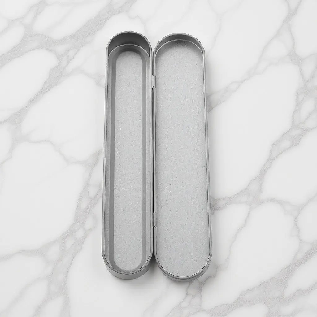 Sturdy Rectangular Metal Box for Tongue Scraper Tweezer Pen Storage Daily Travel Use Wear-Resistant Multi-Function Stationery